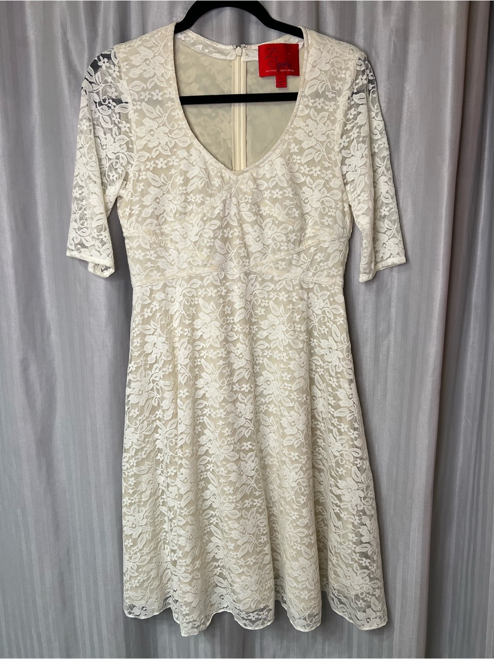 Z Spoke by Zac Posen Cream Lace Midi Dress